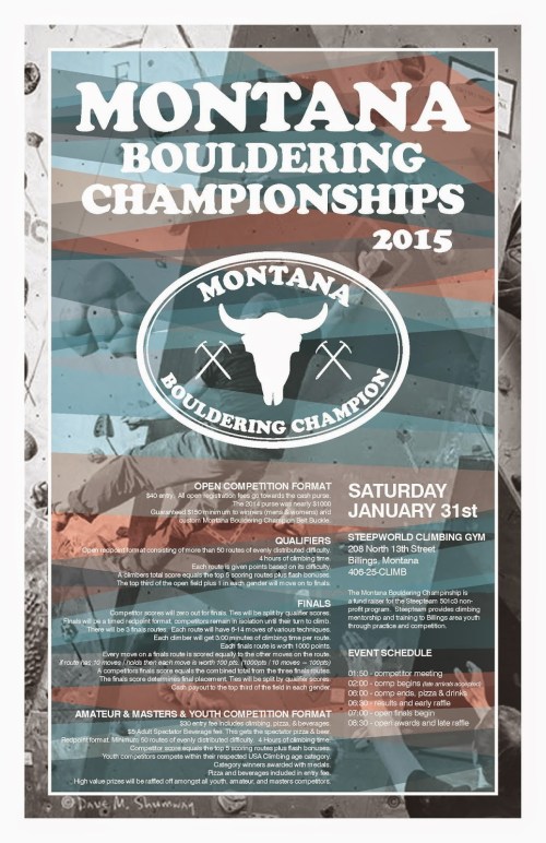 Montana Bouldering Championship POSTER - 2015